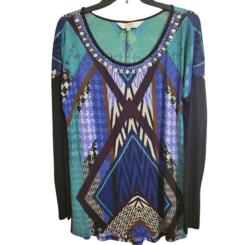 Ritu Kumar Mixed Print Beaded Artsy Top
